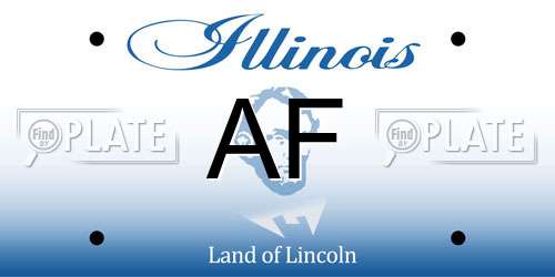 AF Illinois License Plate