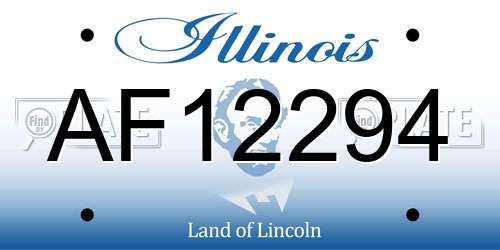 AF12294 Illinois License Plate