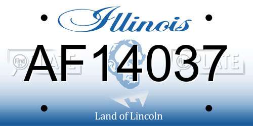 AF14037 Illinois License Plate