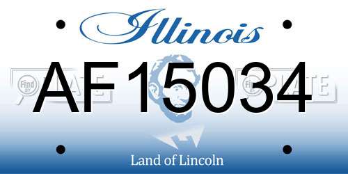 AF15034 Illinois License Plate
