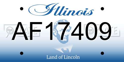 AF17409 Illinois License Plate