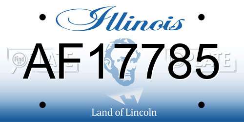 AF17785 Illinois License Plate
