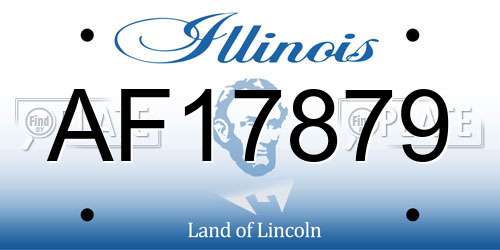 AF17879 Illinois License Plate