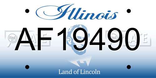AF19490 Illinois License Plate