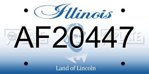AF20447 Illinois License Plate
