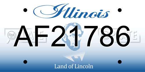 AF21786 Illinois License Plate