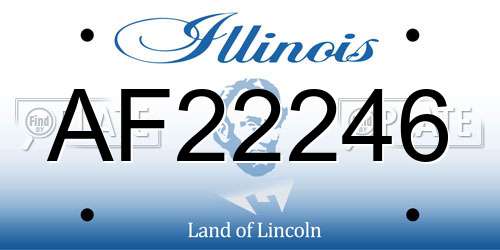 AF22246 Illinois License Plate