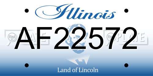 AF22572 Illinois License Plate