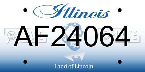 AF24064 Illinois License Plate