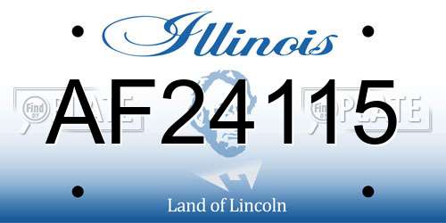 AF24115 Illinois License Plate