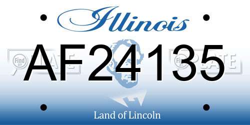 AF24135 Illinois License Plate