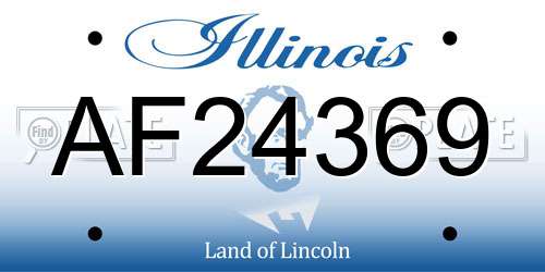 AF24369 Illinois License Plate