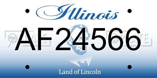 AF24566 Illinois License Plate