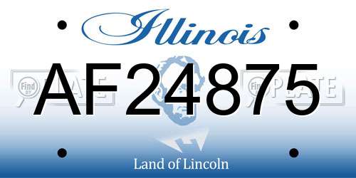 AF24875 Illinois License Plate