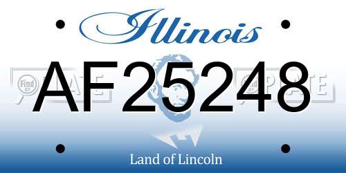 AF25248 Illinois License Plate