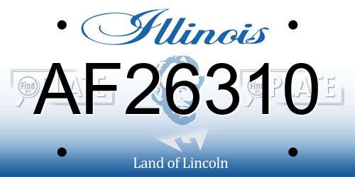 AF26310 Illinois License Plate