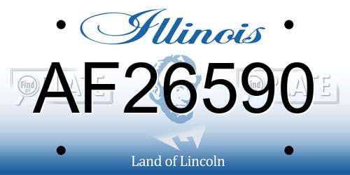 AF26590 Illinois License Plate