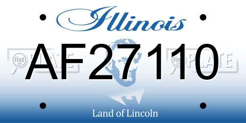 AF27110 Illinois License Plate