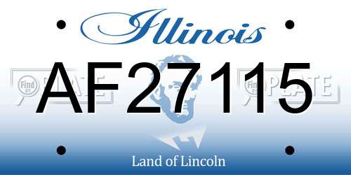 AF27115 Illinois License Plate