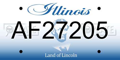 AF27205 Illinois License Plate