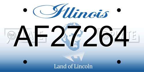 AF27264 Illinois License Plate