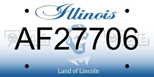 AF27706 Illinois License Plate