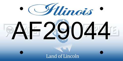 AF29044 Illinois License Plate
