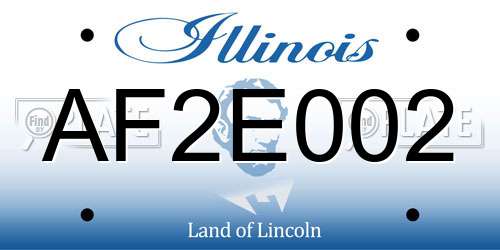 AF2E002 Illinois License Plate