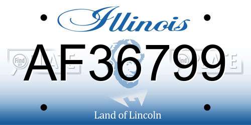 AF36799 Illinois License Plate
