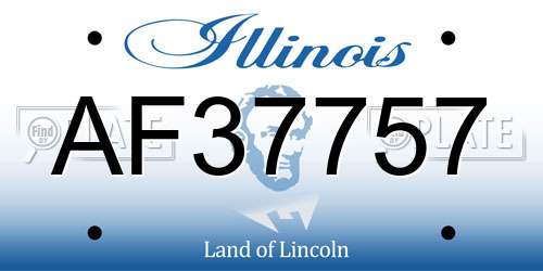 AF37757 Illinois License Plate