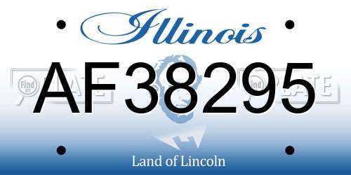 AF38295 Illinois License Plate