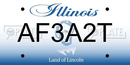AF3A2T Illinois License Plate