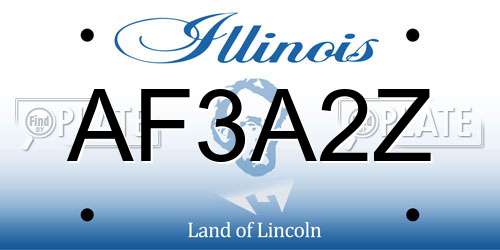 AF3A2Z Illinois License Plate