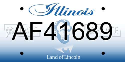 AF41689 Illinois License Plate