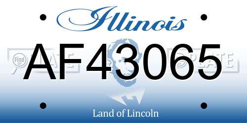 AF43065 Illinois License Plate