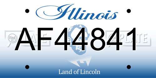AF44841 Illinois License Plate
