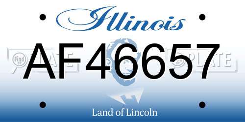 AF46657 Illinois License Plate