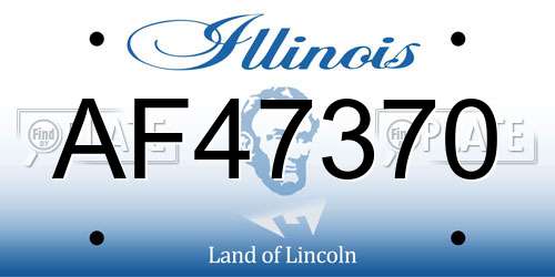 AF47370 Illinois License Plate