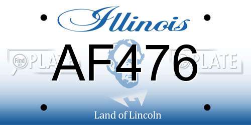 AF476 Illinois License Plate