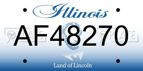 AF48270 Illinois License Plate