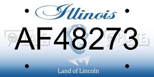 AF48273 Illinois License Plate