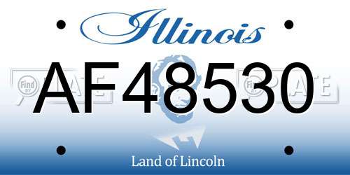AF48530 Illinois License Plate