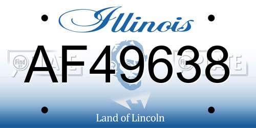 AF49638 Illinois License Plate