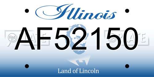 AF52150 Illinois License Plate