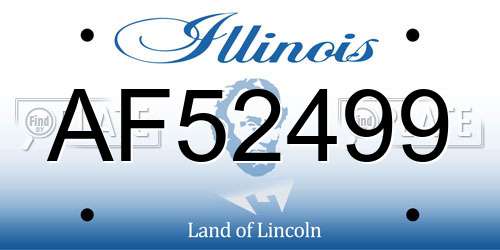 AF52499 Illinois License Plate