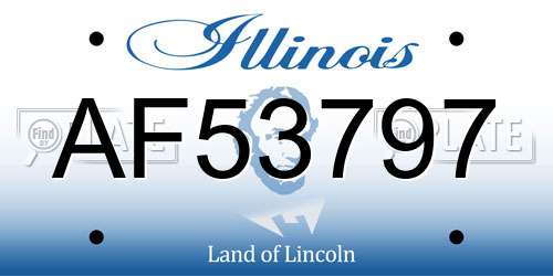 AF53797 Illinois License Plate