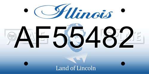 AF55482 Illinois License Plate