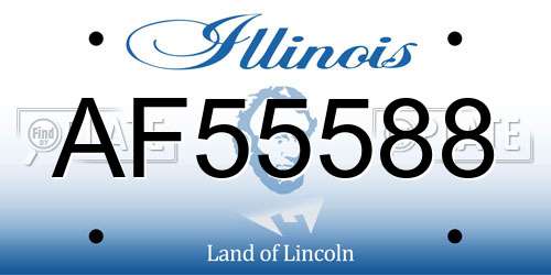 AF55588 Illinois License Plate