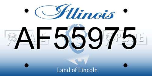 AF55975 Illinois License Plate