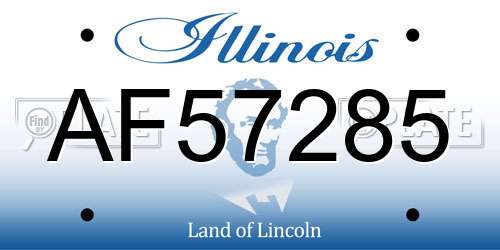 AF57285 Illinois License Plate